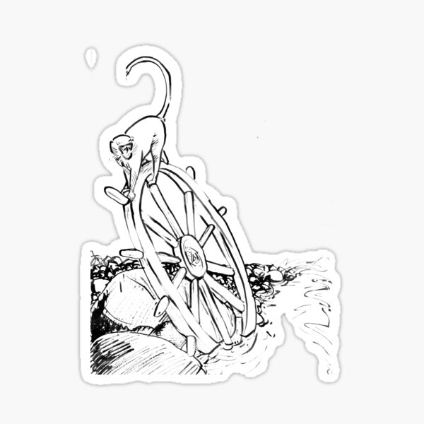 Monkey Wheel Sticker