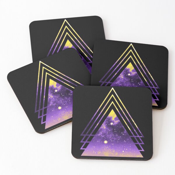 Item preview, Nonbinary Pride Layered Galaxy Triangles designed and sold by Vernen Ink.