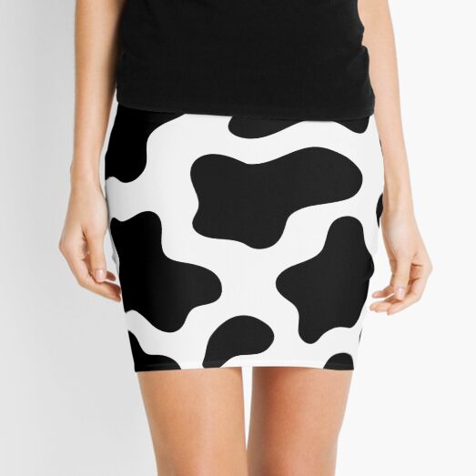 Patrón de estampado de vaca Minifalda