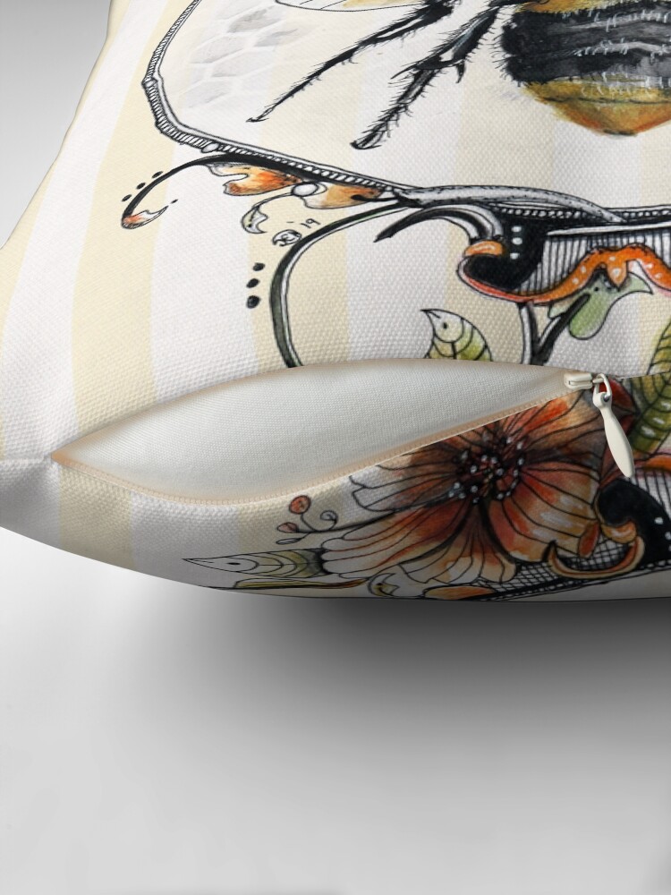Thumbnail 2 of 4, Pillow, Bee a Queen designed and sold by dishmoptop.