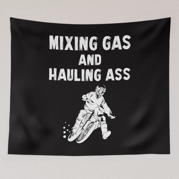 Item preview, Mixing Gas and Hauling Ass Funny Motocross Dirt Bike Offroad designed and sold by shoutoutshirtco.