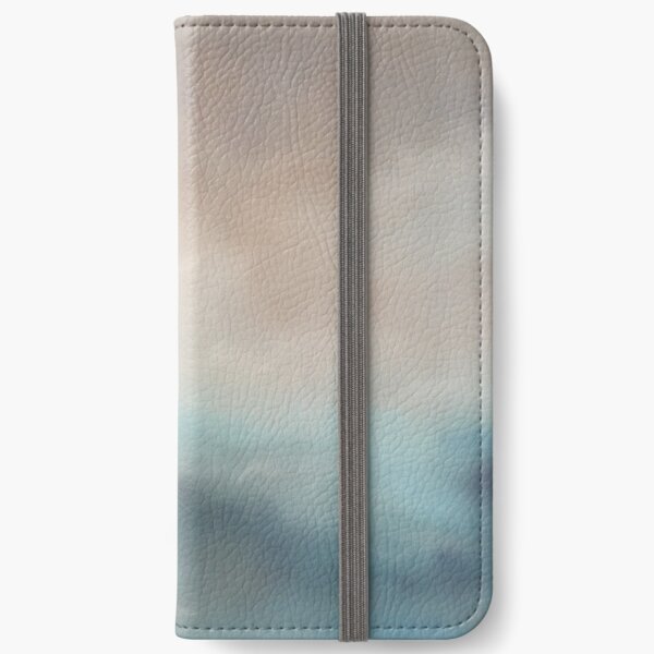 Snowy Clouds (cloudscape painting in soft pastels) iPhone Wallet