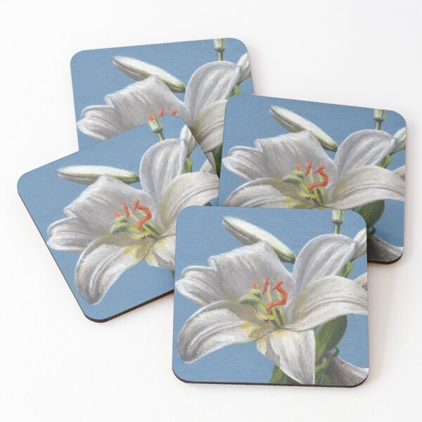 Item preview, White lily flower designed and sold by savousepate.