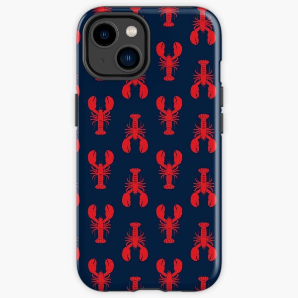 Lobsters - Red on Navy iPhone Tough Case