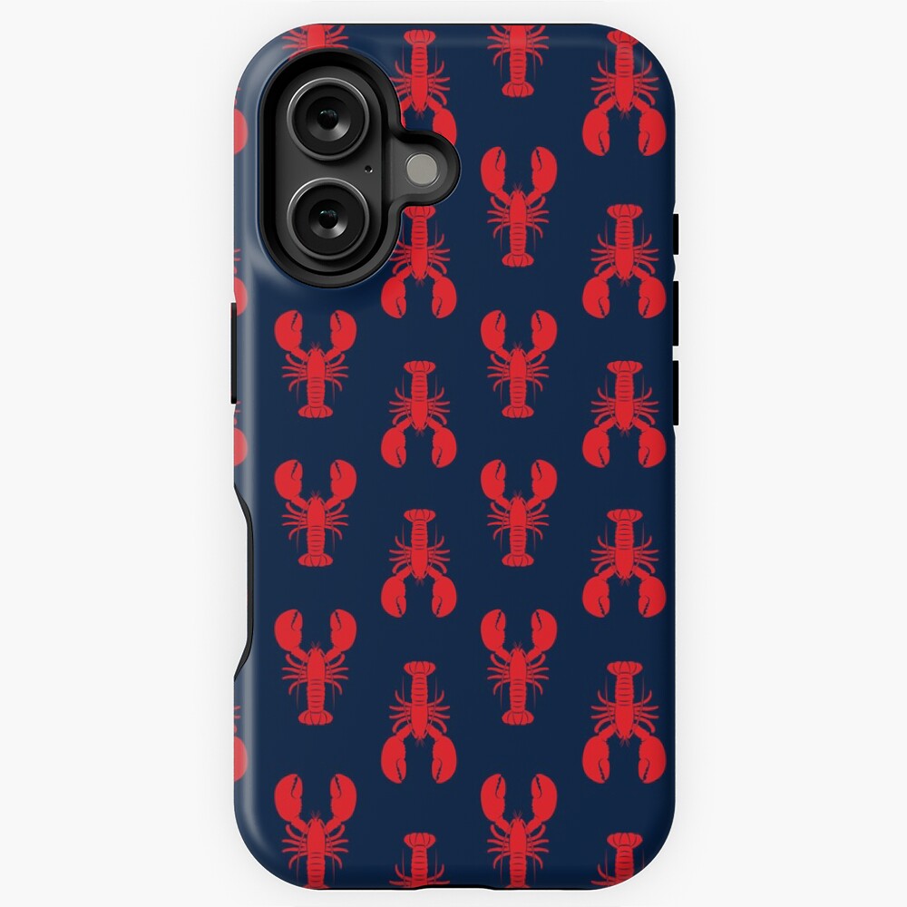 Lobsters - Red on Navy Zipper Pouch
