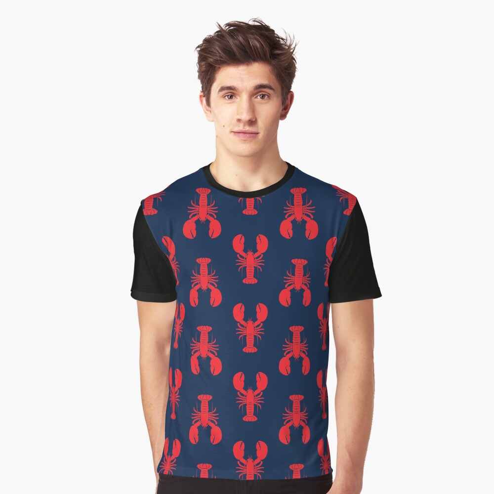 Lobsters - Red on Navy Zipper Pouch