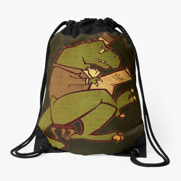 Gentleman T-Rex Drawstring Bag
