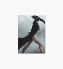 Dark noir crow illustration Art Board Print
