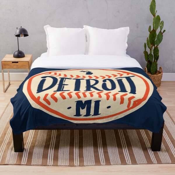 Detroit Michigan Hand Drawn Script Design Throw Blanket