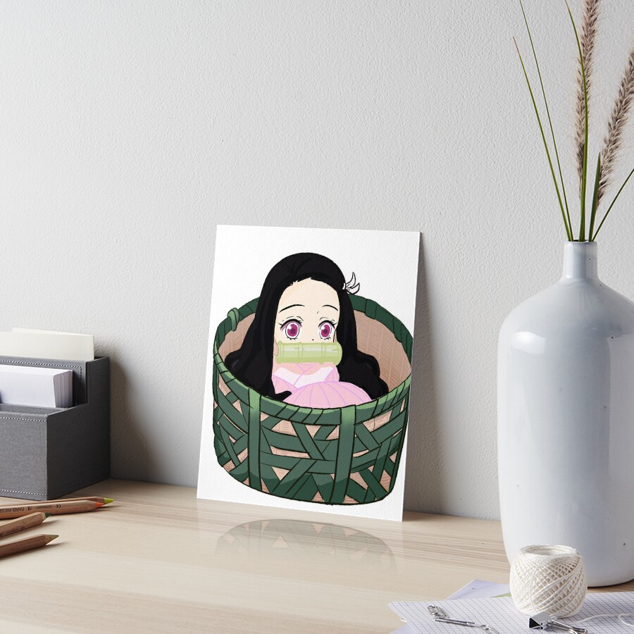 Nezuko In Her Basket Kimetsu No Yaiba Basket Drawing 