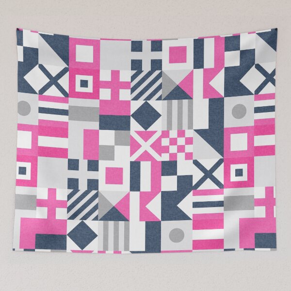 Item preview, Nautical Flags - Blue and Pink designed and sold by littlearrow.