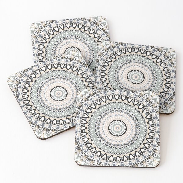 Item preview, Black and Pastel Mandala designed and sold by Kelly Dietrich Mandala & Fractal Art.