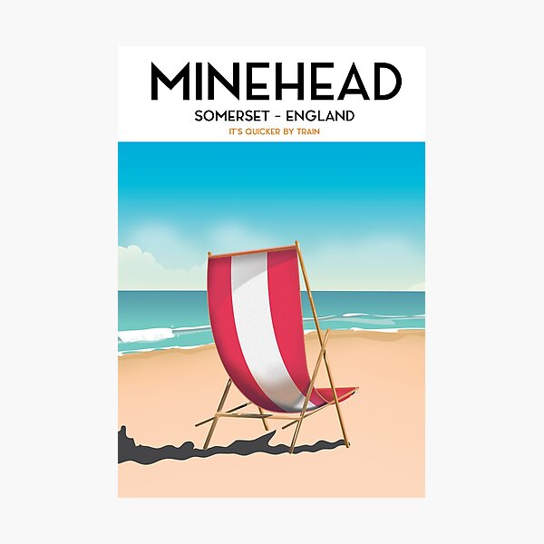 Minehead Somerset England seaside travel poster Photographic Print