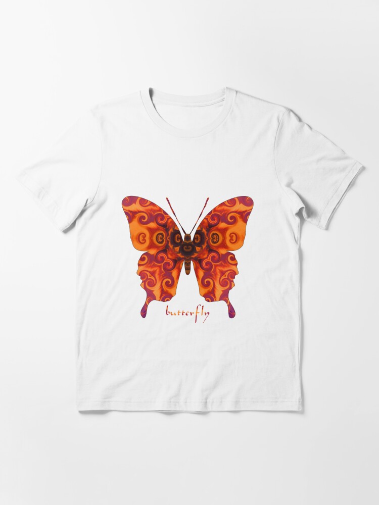 Fiery Orange Butterfly T Shirt For Sale By Magickmama Redbubble Orange T Shirts Fiery T