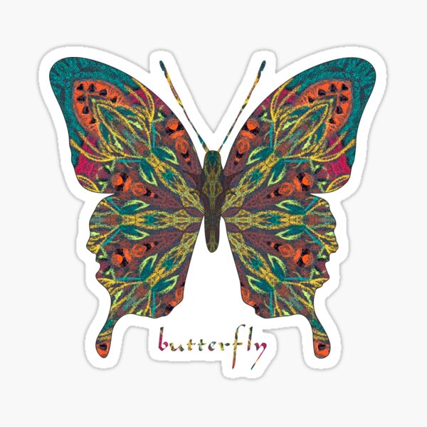 Fun and Funky Butterfly Sticker
