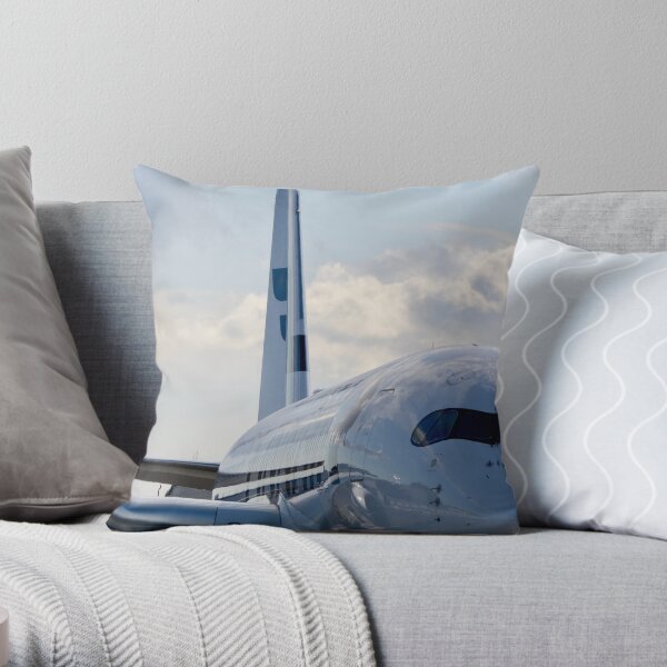 A Finnair Airbus A350 Throw Pillow