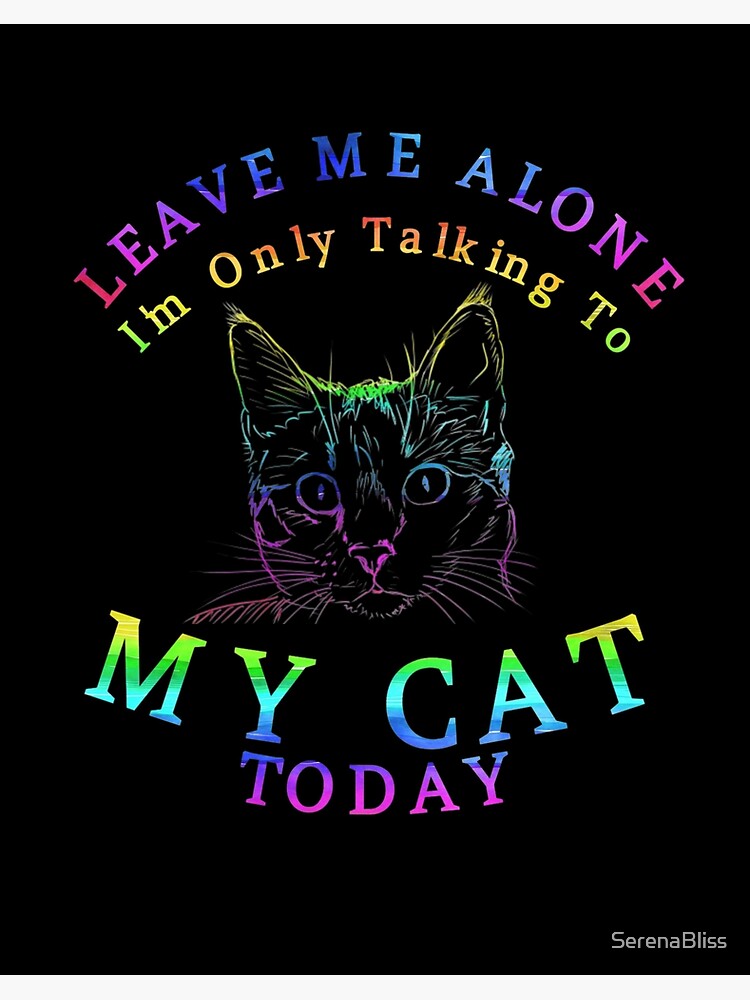 i am only talking to my cat today