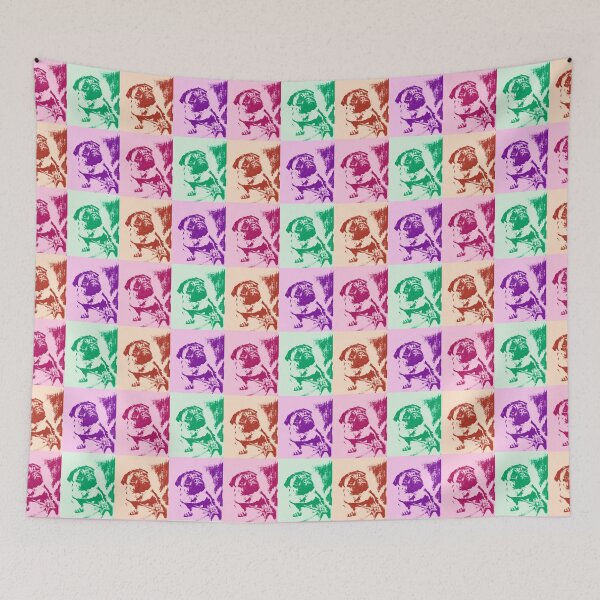 Item preview, Colorful pug pug dog motif designed and sold by Toffy2222.