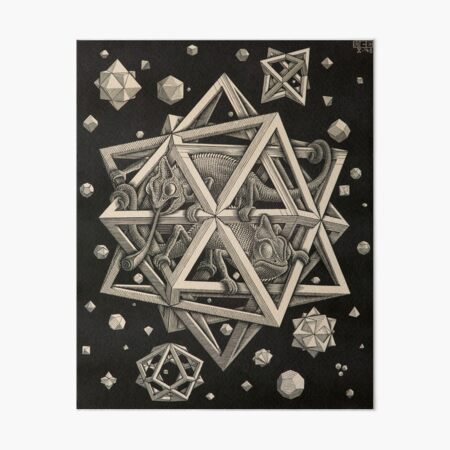 Escher - Stars Art Board Print