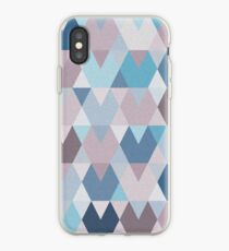 Mauve Blue Geometry I iPhone Case