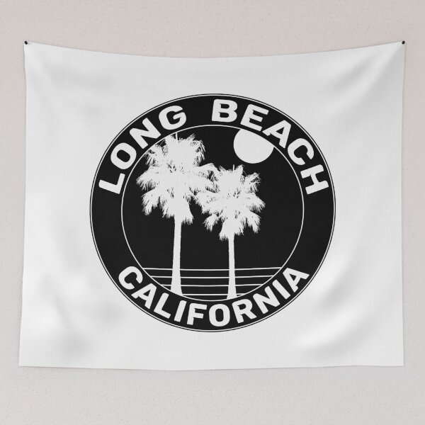 Item preview, Long Beach California Black White Palm Trees Surf Surfing Laptop  designed and sold by DESTINATIONS DECAL.