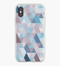 Mauve Blue Geometry IV iPhone Case