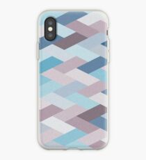 Mauve Blue Geometry VIB iPhone Case