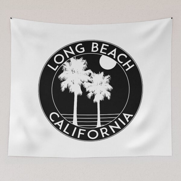 Item preview, Long Beach California Black White Palm Trees Surf Surfing Laptop  designed and sold by DESTINATIONS DECAL.