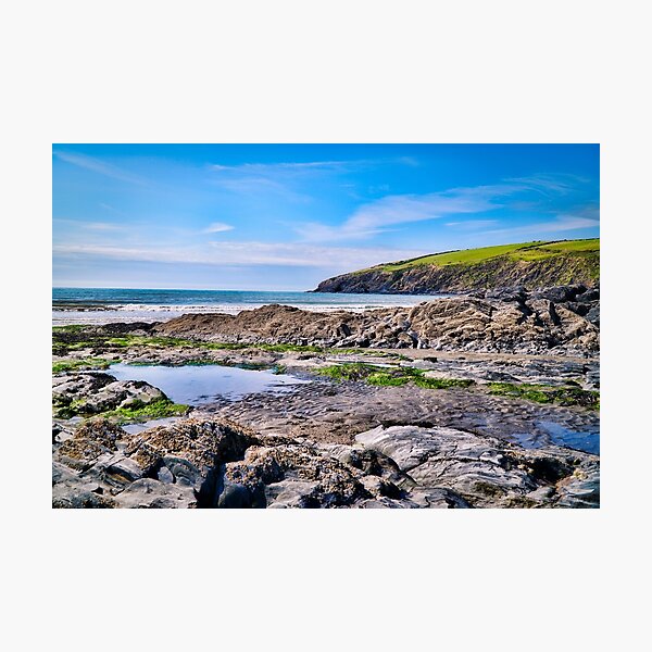 Item preview, Beach & Rock Pool Landscape - Coastal Scenery - Newport, Pembrokeshire designed and sold by Harmony Of The Mind.