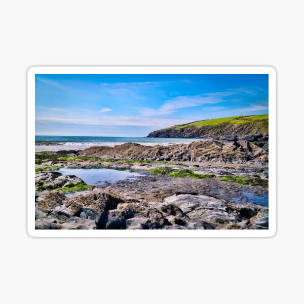 Item preview, Beach & Rock Pool Landscape - Coastal Scenery - Newport, Pembrokeshire designed and sold by Harmony Of The Mind.