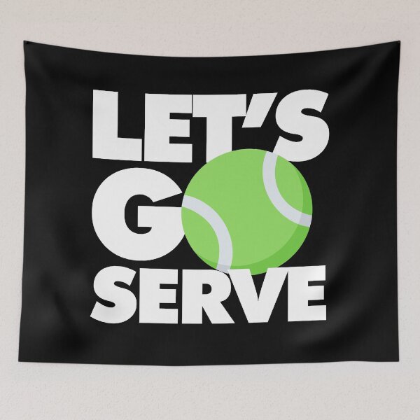 Item preview, Lets go serve Funny Tennis Player designed and sold by elhefe.