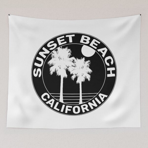 Item preview, Sunset Beach California Black White Palm Trees Surf Surfing Laptop  designed and sold by DESTINATIONS DECAL.