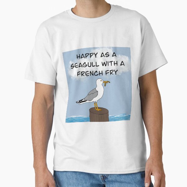 Item preview, Happy as a Seagull with a French Fry designed and sold by Quick Brown Fox Canada.