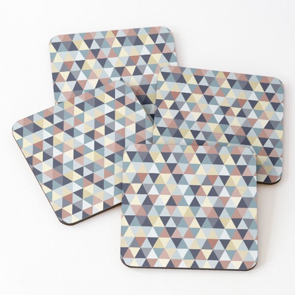 Item preview, Earth Tones and Blues Small Triangles A designed and sold by BlertaDK.