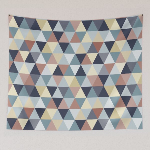 Item preview, Earth Tones and Blues Small Triangles A designed and sold by BlertaDK.
