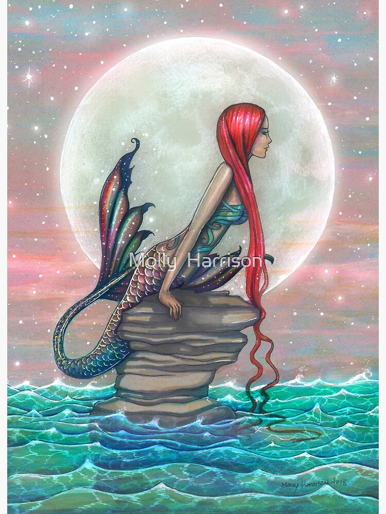Siren Mermaid Fantasy Drawing | Art Board Print