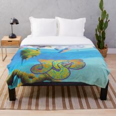 Yes, sci fi landscape Throw Blanket