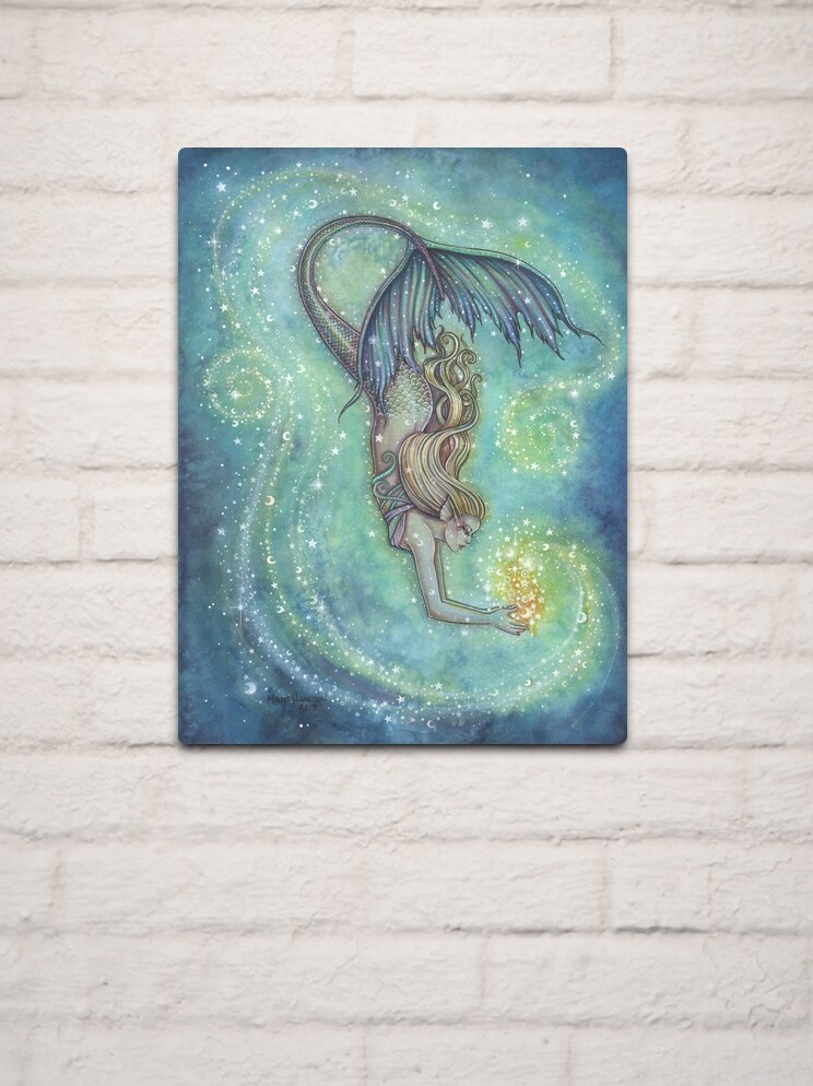 Celestial Sea Mermaid Fantasy Art by Molly Harrison Metal Print for Sale  by Molly Harrison