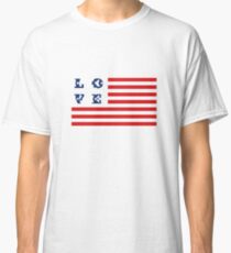 Camiseta clásica Diseño de la bandera estadounidense EE. UU. Patriótico