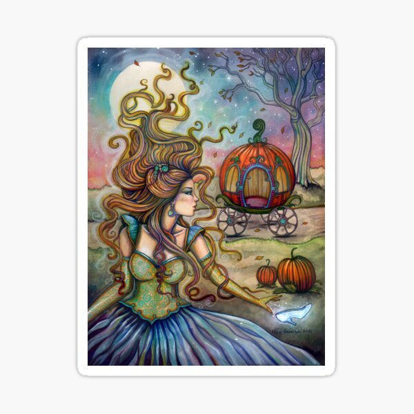 Item preview, Cinderella Fantasy Art Illustration Watercolor Ink by Molly Harrison  designed and sold by Molly  Harrison.