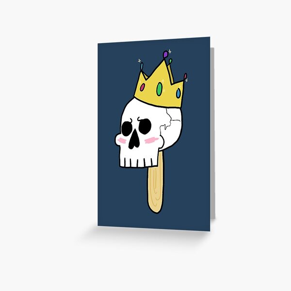 KING SKULL Greeting Card