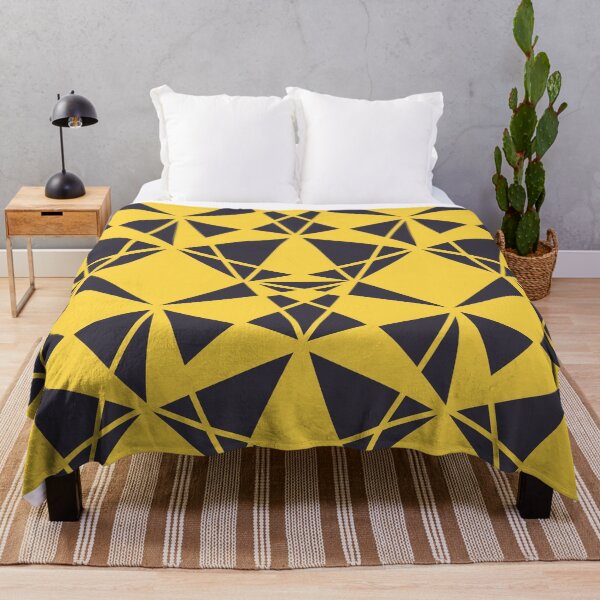 Item preview, Yellow, black triangular, sharp, bold geometric illustration pattern designed and sold by theendup.