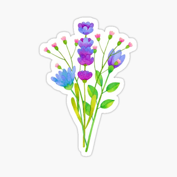 Wildflowers Bouquet Watercolor Sticker