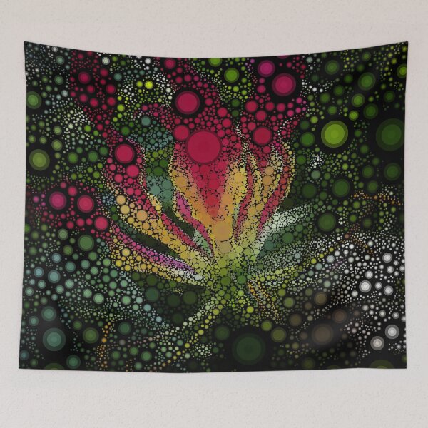 Item preview, Red Flame Lily Circle Mosaic Design designed and sold by Heathermarie321.