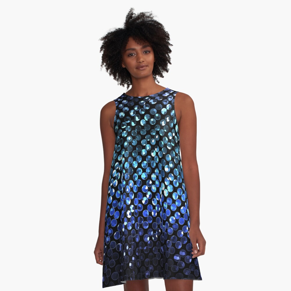 Crystal Bling Strass A-Line Dress