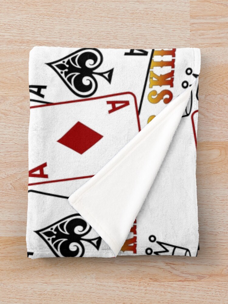 "Poker Cards Pure Skill" Throw Blanket for Sale by nodoubt Redbubble