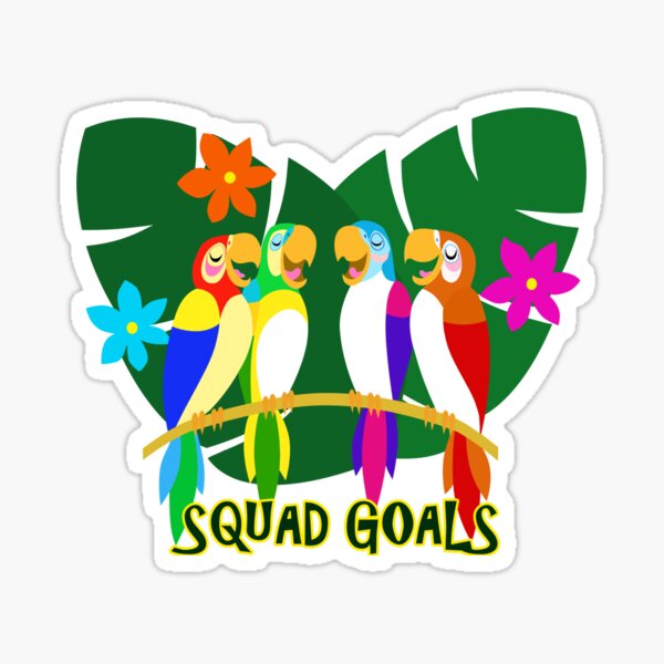 Feathered Friends Squad Goals Sticker