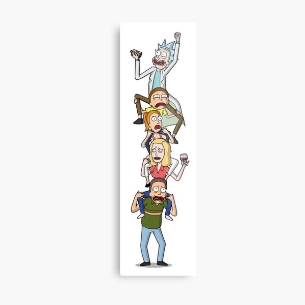 Rick and Morty Totem Metal Print
