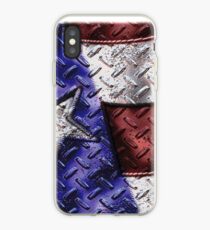 Diamond Plate American Flag iPhone Case