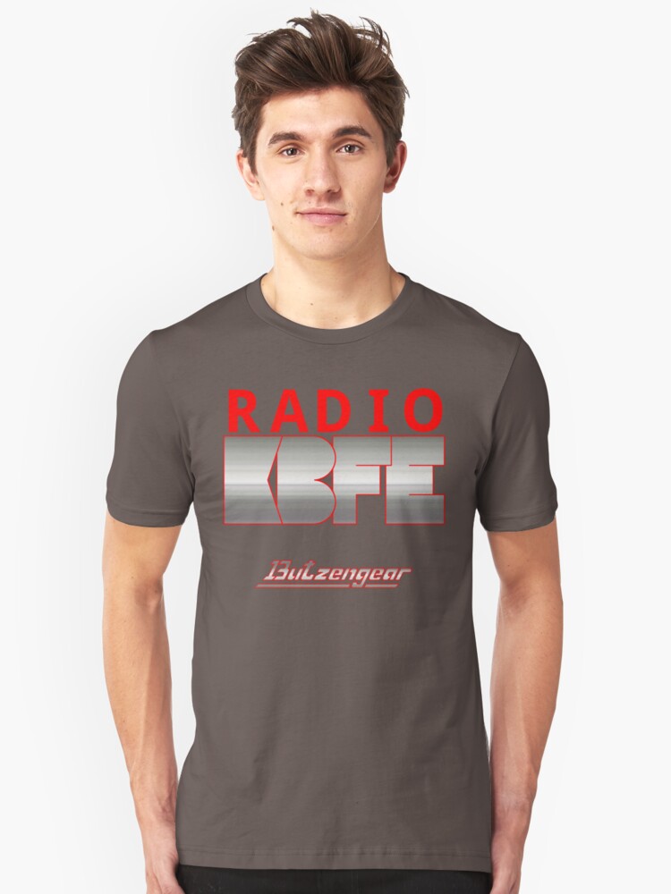 Alternate view of Radio KBFE on Various Colours Slim Fit T-Shirt